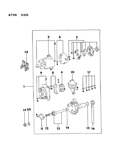 1984 Chrysler Conquest Distributor Diagram 1 - Thumbnail