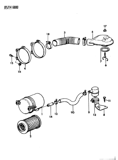 1984 Jeep Grand Wagoneer Air Cleaner Diagram 3 - Thumbnail