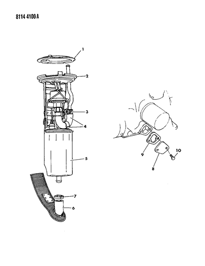 1988 Chrysler LeBaron Base Fuel Pump Diagram 2 - Thumbnail