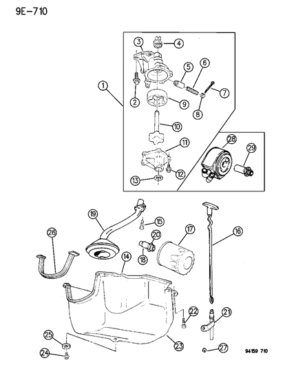 1994 Dodge Shadow Engine Oiling Diagram 1 - Thumbnail