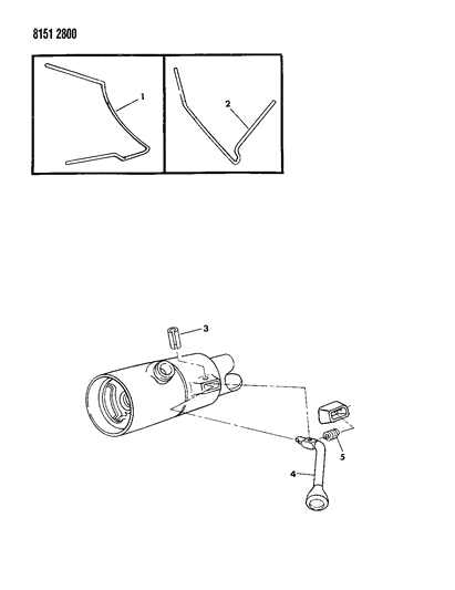 1988 Chrysler New Yorker Base Model Lever - Column Shift & Indicator Diagram