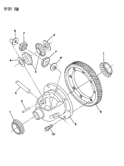 1991 Chrysler LeBaron GTC Differential Diagram