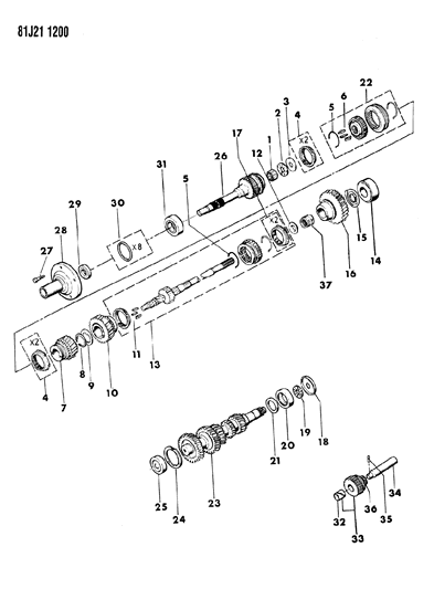 1986 Jeep Comanche Gear Train Diagram 10 - Thumbnail
