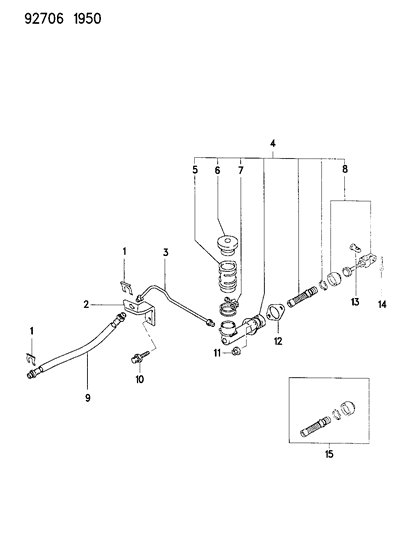 1994 Dodge Colt Clutch Master Cylinder Diagram 2 - Thumbnail