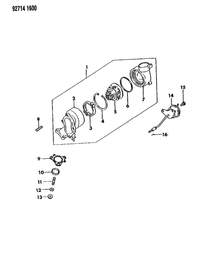 1994 Dodge Stealth Turbo Charger Diagram 1 - Thumbnail