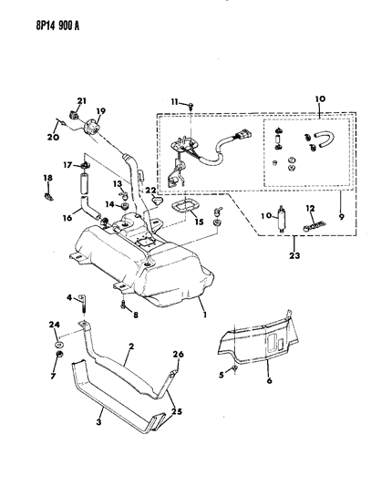 1990 Dodge Monaco Outlet Assembly Grommet Diagram for 5217802
