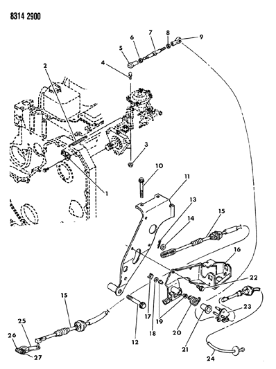 1989 Dodge D150 Throttle Control Diagram 4 - Thumbnail