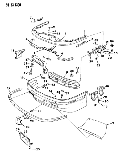 1991 Chrysler TC Maserati Energy Absorber Grommet Diagram for 4194932