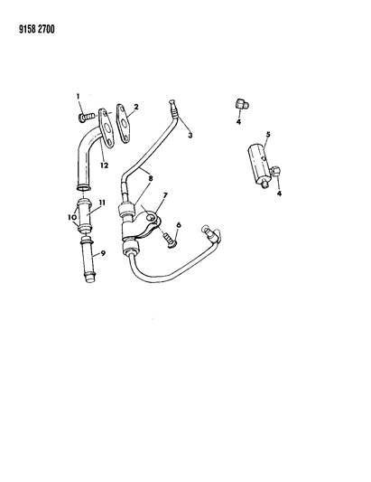 1989 Chrysler LeBaron GTC Oil Lines Diagram 2 - Thumbnail