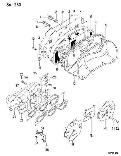 1995 Dodge Stealth Bulb, W/Socket 14V-1.12W Diagram for MB849560