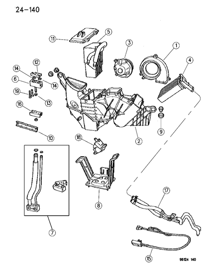 1996 Dodge Caravan Heater & A/C Unit Diagram 2 - Thumbnail