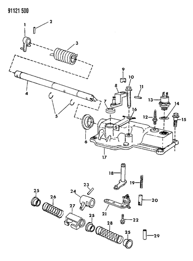 1991 Chrysler LeBaron GTC Controls, Internal Diagram 1 - Thumbnail