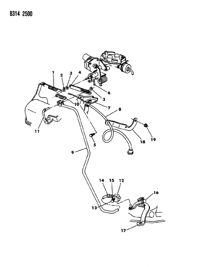 1988 Dodge W150 Rod, Stabilizer To Transmission Lever - Auto Trans Diagram for 4307918