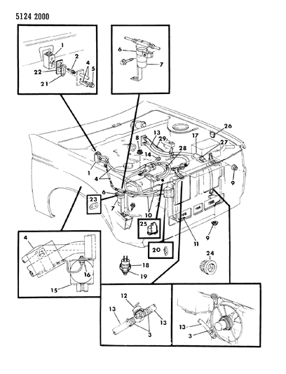 1985 Chrysler Executive Limousine Plumbing - A/C & Heater Diagram
