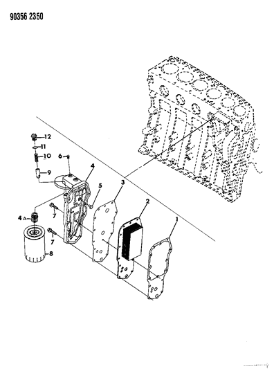 1993 Dodge D350 Engine Oil Cooler Diagram