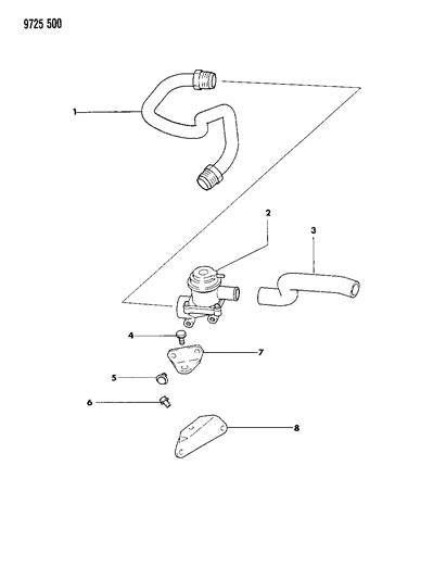 1989 Dodge Ram 50 Secondary Air Supply System Diagram 2 - Thumbnail