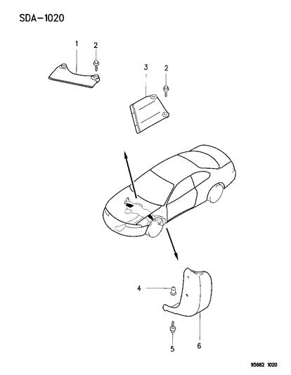 1995 Dodge Avenger Shields - Seals Diagram 1 - Thumbnail