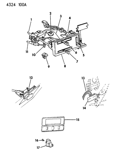 1984 Dodge Ram Van Cable, Heater And Auxiliary Temperature Control Diagram for 4114419