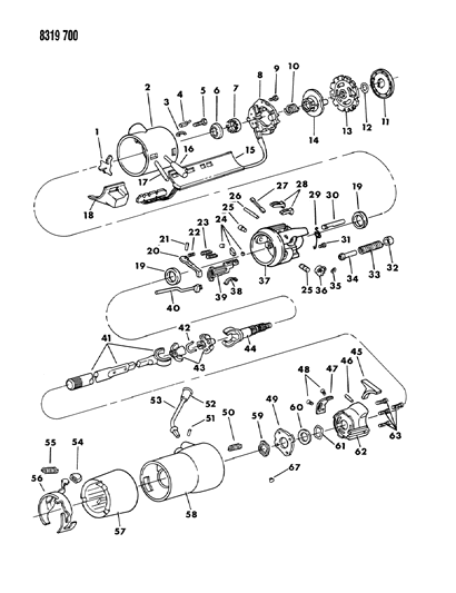 1988 Dodge Dakota Dimmer Switch Actuator Diagram for 4019787