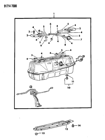 1991 Dodge Ram 50 Fuel Tank Diagram 2 - Thumbnail