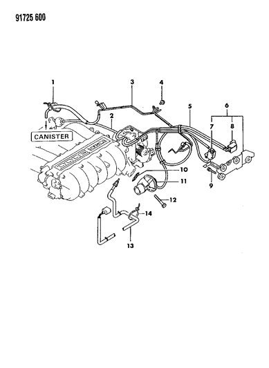 1991 Dodge Stealth EGR System Diagram 1 - Thumbnail