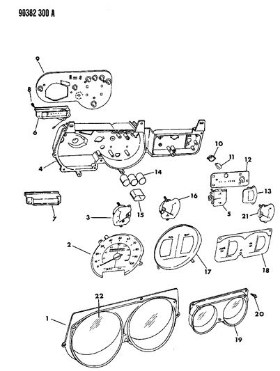 1990 Dodge Ram Van Charge Indicator Diagram for 56003448