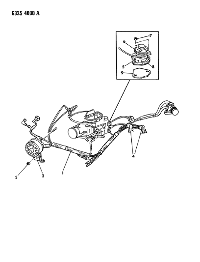 1986 Dodge Ram Wagon EGR System Diagram 4 - Thumbnail