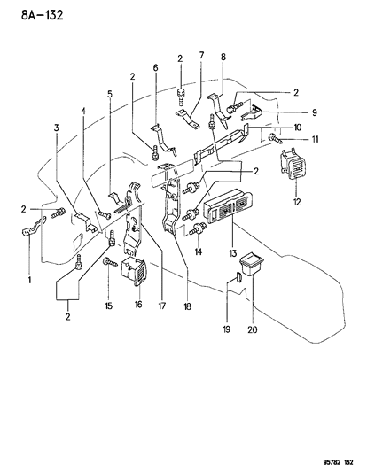 1995 Dodge Stealth Reinforcement Diagram for MR148692
