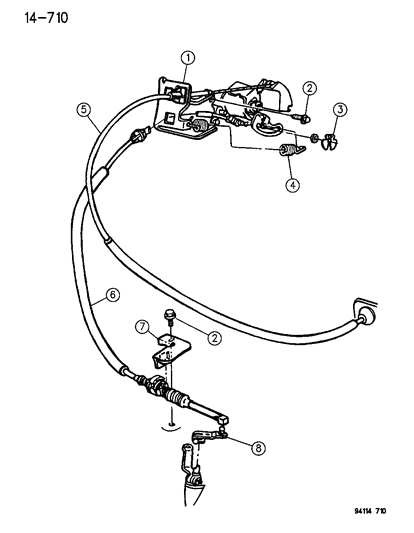 1994 Dodge Shadow Throttle Control Diagram 1 - Thumbnail