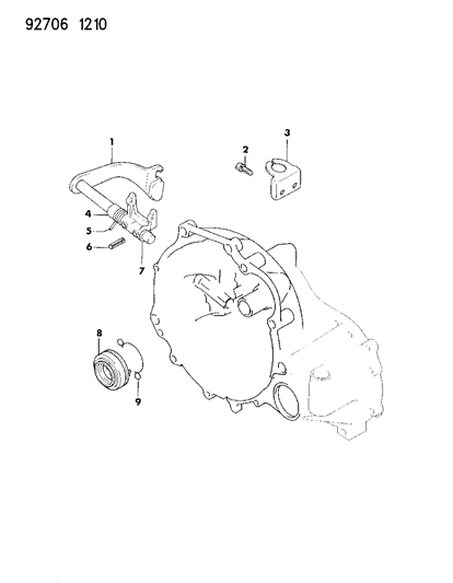 1993 Dodge Colt Controls, Clutch Diagram 1 - Thumbnail