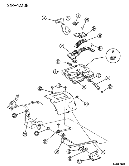 1994 Jeep Grand Cherokee Controls , Shift Diagram 1 - Thumbnail