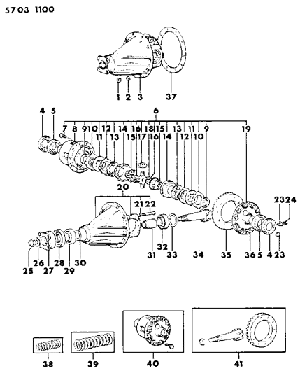 1986 Dodge Ram 50 Spacer, Pinion Bearing (L=46.67) Diagram for MB092347