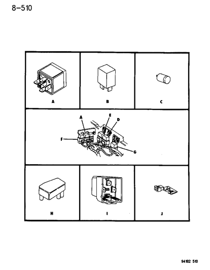 1994 Dodge Shadow Relay Diagram for 4557132