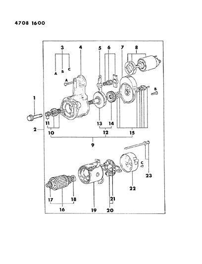 1984 Dodge Ram 50 Starter Diagram 1 - Thumbnail