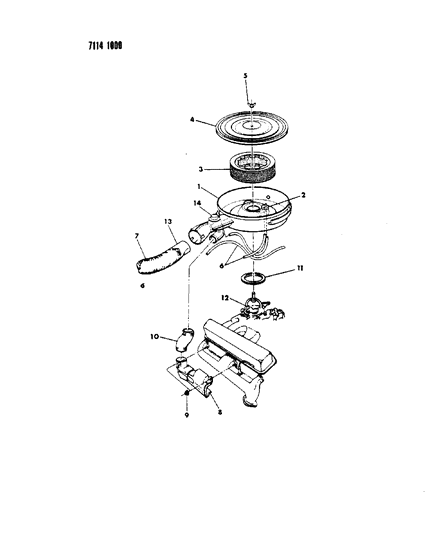 1987 Chrysler LeBaron Base Air Cleaner Diagram 2 - Thumbnail