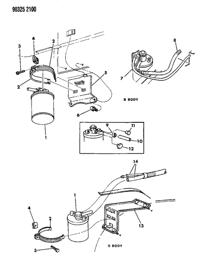 1993 Dodge Ram Wagon Vapor Canister Diagram