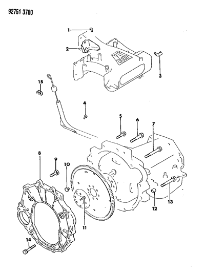 1994 Dodge Colt Mounting Bolts & Brackets Diagram 1 - Thumbnail