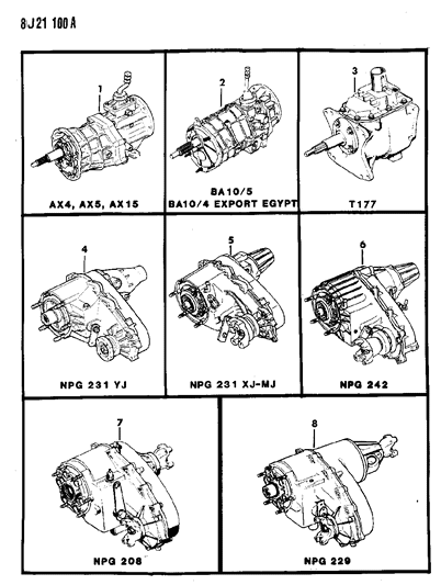 1987 Jeep Wrangler Transfer Case Diagram for R3008208