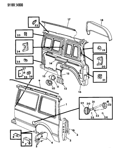 1991 Dodge Grand Caravan Plug Diagram for 3760482