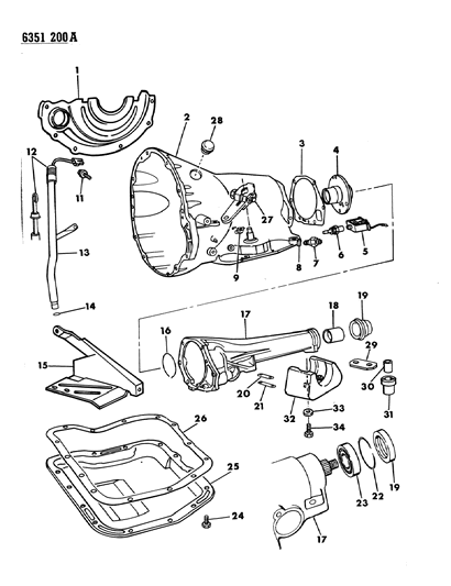 1986 Dodge Ram Van Bracket Bolt Diagram for 6024473