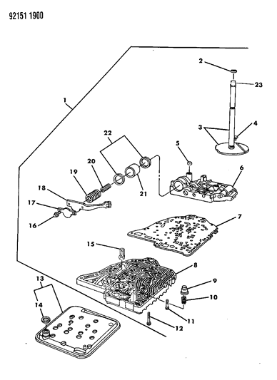 1992 Chrysler LeBaron GTC Valve Body Diagram 2 - Thumbnail