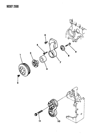 1993 Dodge D350 Drive Pulleys Diagram 3 - Thumbnail