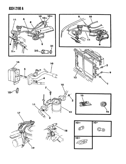 1989 Dodge D150 Plumbing - A/C Diagram 1 - Thumbnail
