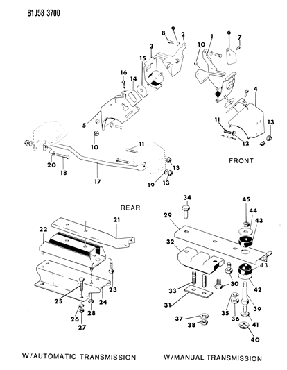 1986 Jeep Wrangler Hanger Bolt Diagram for J4001933