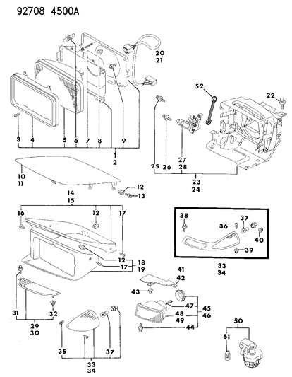 1993 Dodge Stealth Bulb, Headlamp (12V-27/8W) Diagram for MS820035