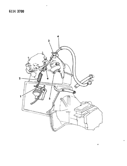 1986 Chrysler LeBaron Base Throttle Control Diagram 1 - Thumbnail