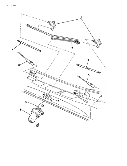 1984 Dodge W150 Wiper Transmission Diagram for 4169533
