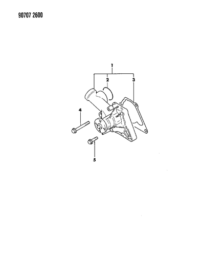 1990 Dodge Ram 50 Water Pump Diagram 2 - Thumbnail
