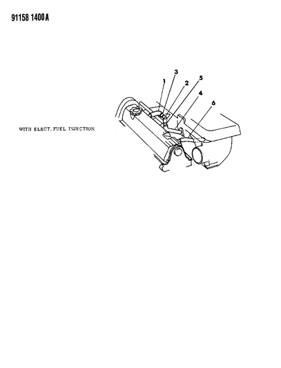 1991 Dodge Shadow Crankcase Ventilation Diagram 1 - Thumbnail