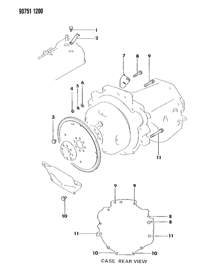 1990 Dodge Ram 50 Mounting Bolts & Brackets Diagram 2 - Thumbnail